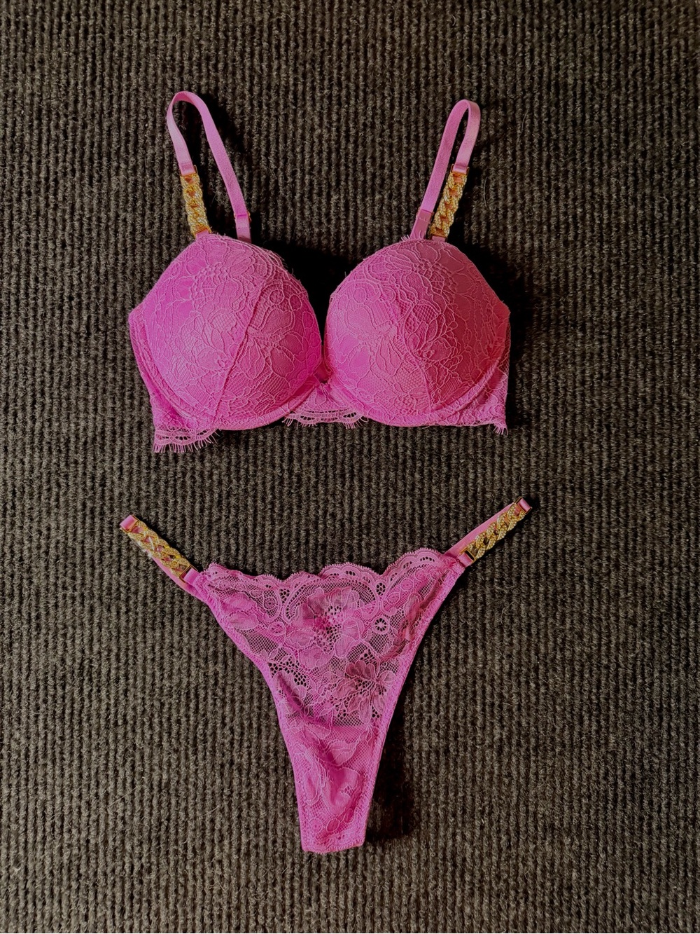 Victoria's Secret Lace Bra & Thong Set